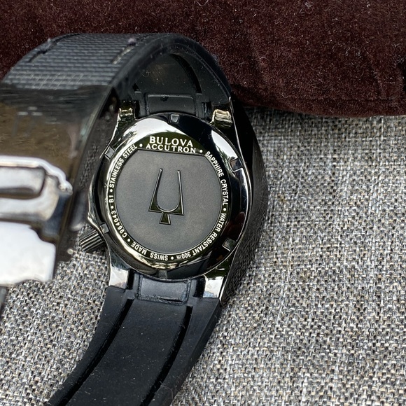 Men’s Bulova Accutron Model #65B139 Chronograph with Scuda rubber band - Picture 2 of 8